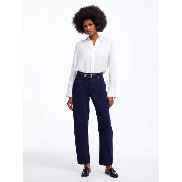 Madewell The Petite Darted Barrel Leg Jean Garment Dyed Juniper Berry US 28P NWT - Picture 1 of 14